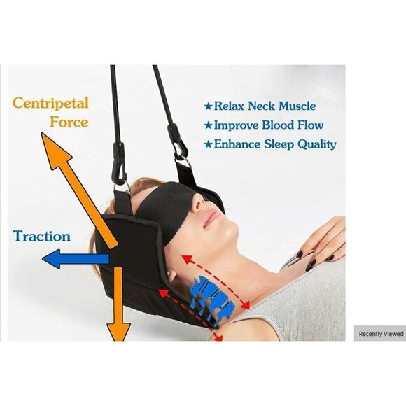 Cervical Neck Traction Device for Neck Pain Relief Neck Sling Hammock - Picture 3 of 12